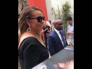 mariah with the lambs today outside the chinese theater